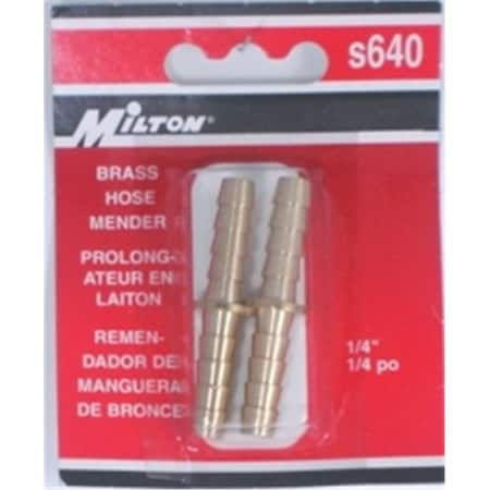 Milton Brass Hose Mender .25 in. Hose, 2PK MILS640